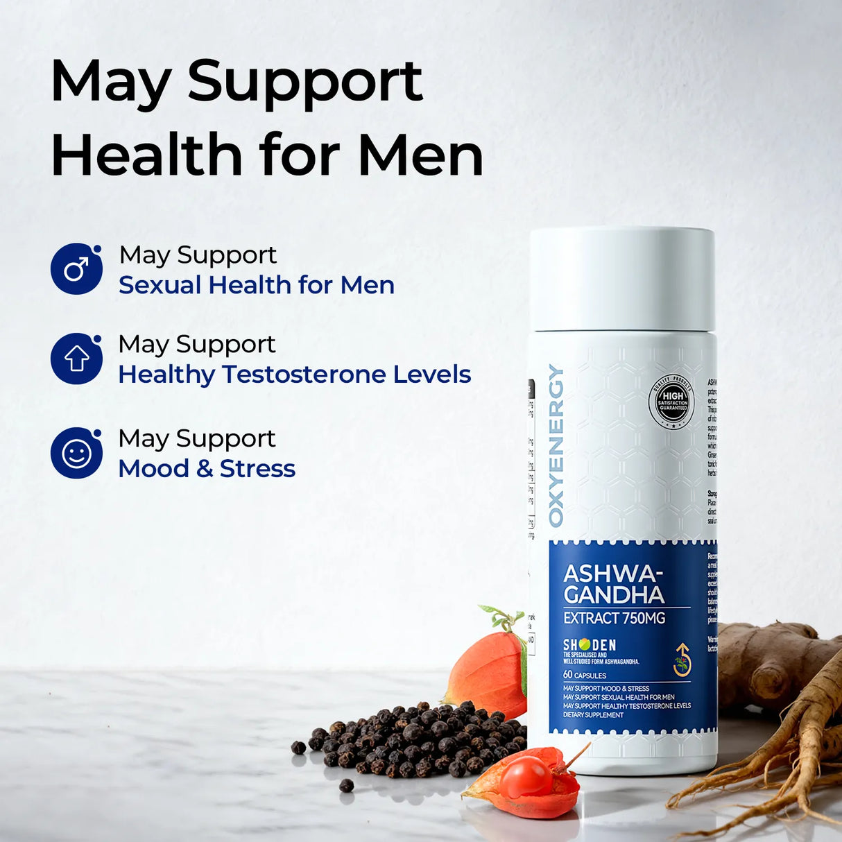 Ashwagandha Extract 750mg - May Supports Everyday Male Wellbeing